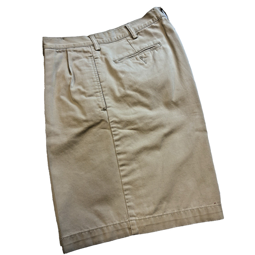 Polo -Ralph Lauren-Tyler Shorts-Mens-Waist 36-Kahaki-Pleated-Classic Chino-9"